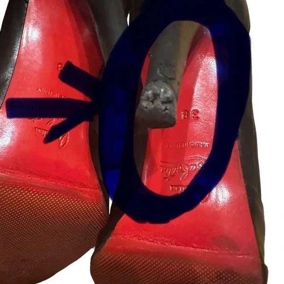 Christian Louboutin insectika 100 seta calf black pump heels size 38 - Picture 15 of 15